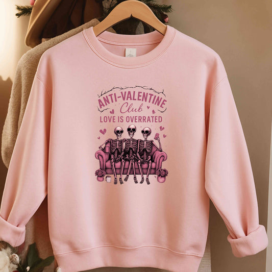Anti-Valentines Club G180 Gildan Crewneck Pullover Sweatshirt