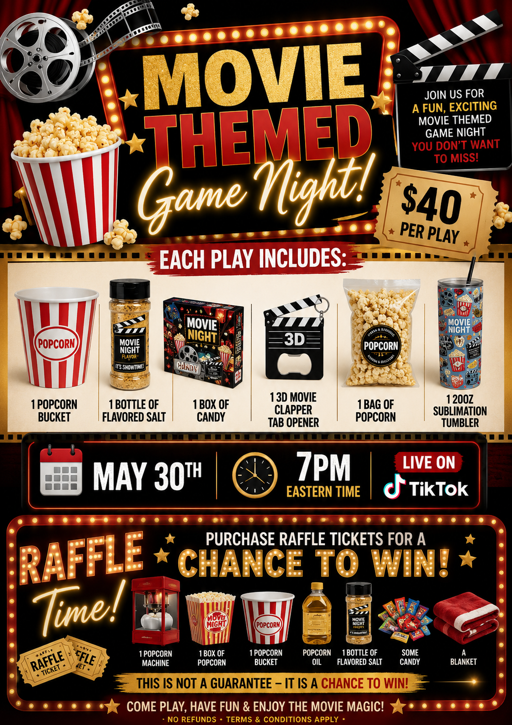Movie night boxes