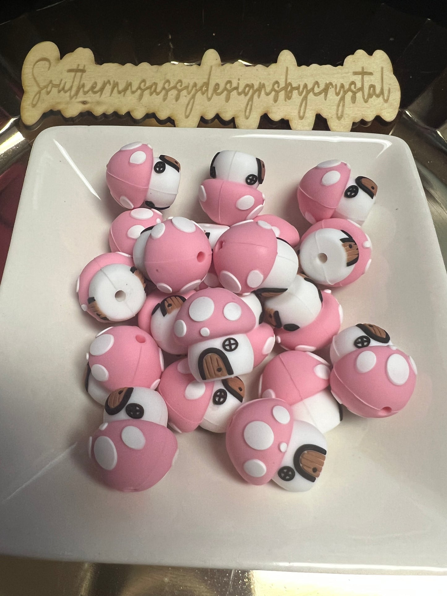 3d Pink mushroom house #3d23