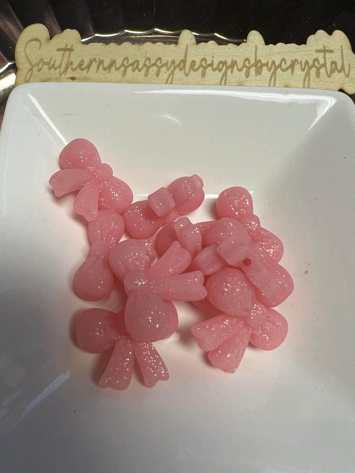 3d Bows with glitter #3d91