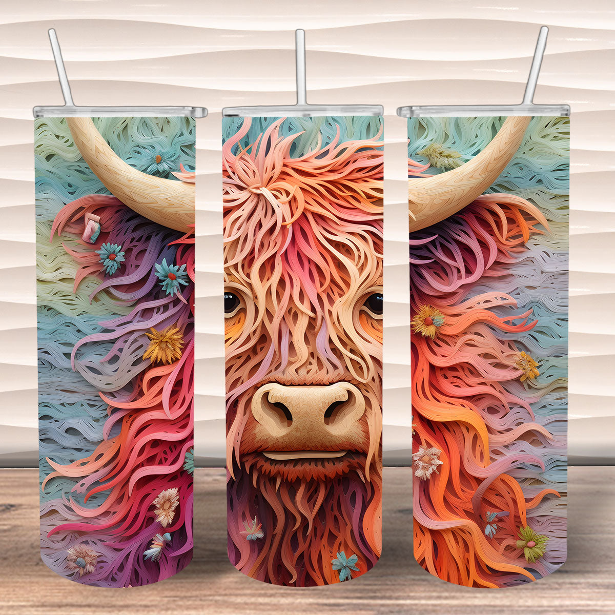 3D Highland Cow