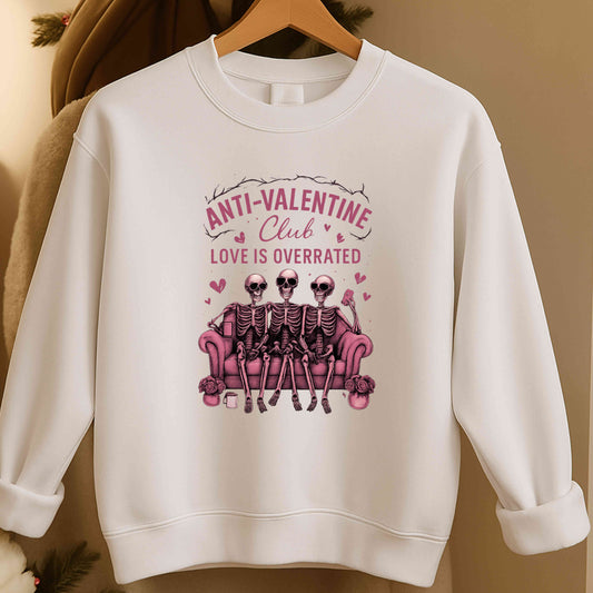 Anti-Valentines Club G180 Gildan Crewneck Pullover Sweatshirt