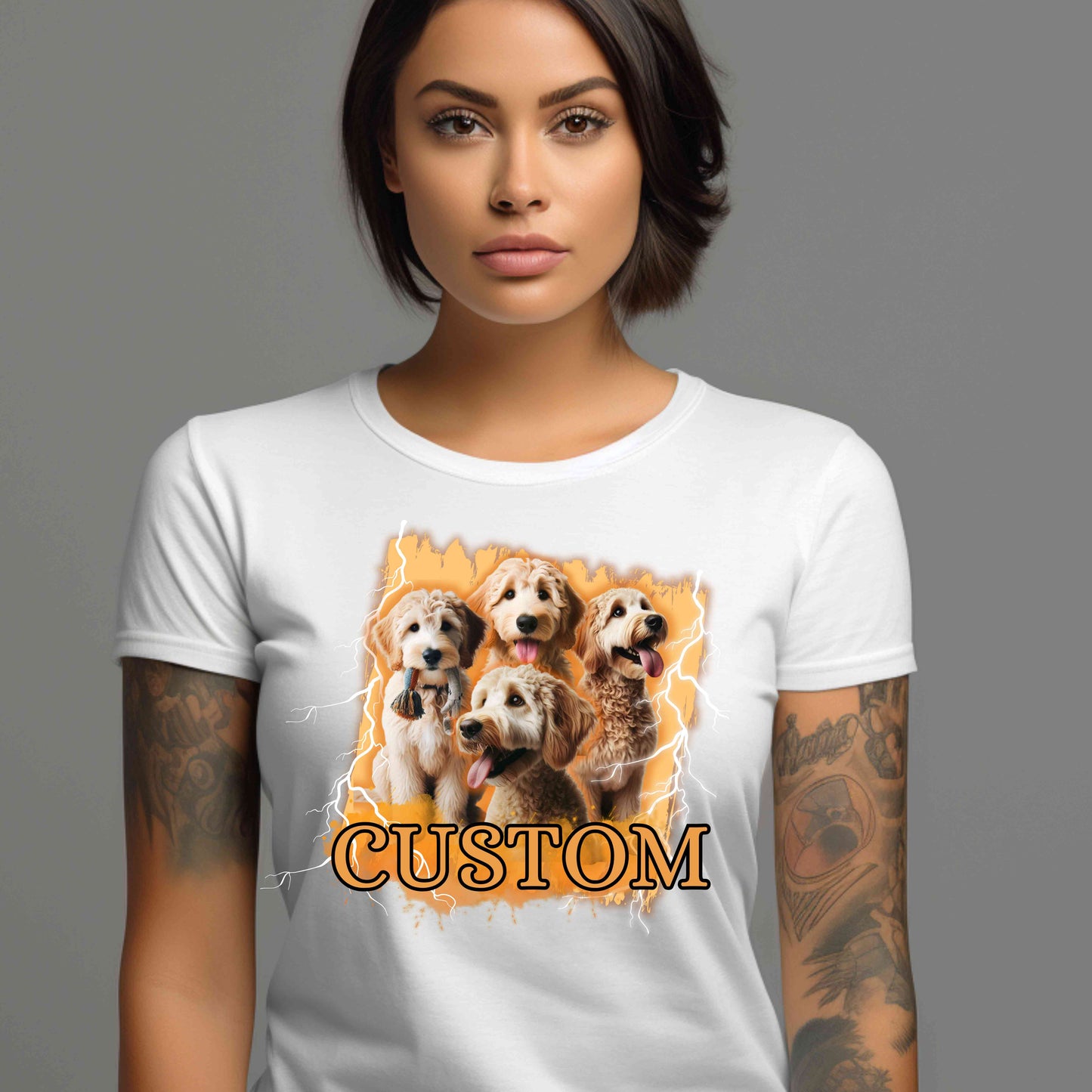 Custom Vintage Pet Shirt, Pet Photo + Name T Shirt