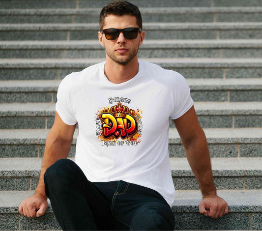 DAD Strong, Brave, Man of GOD T-Shirt
