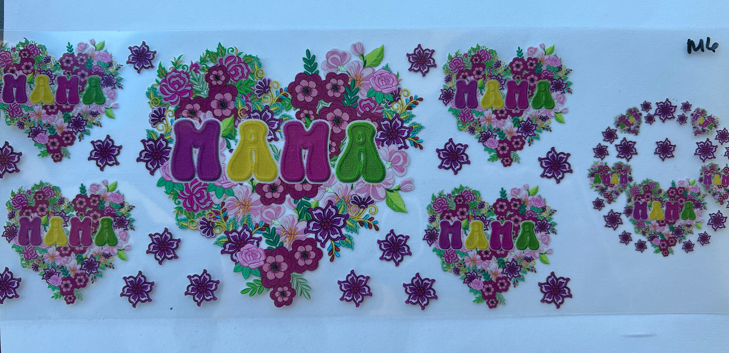 #M6 Mama heart with flowers