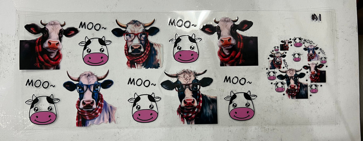 A1 cow collage (moo) with lid