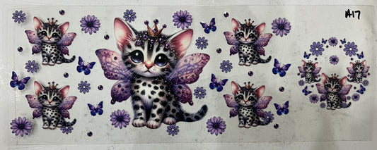 A17 Baby leopard kitten with crown and wings with lid