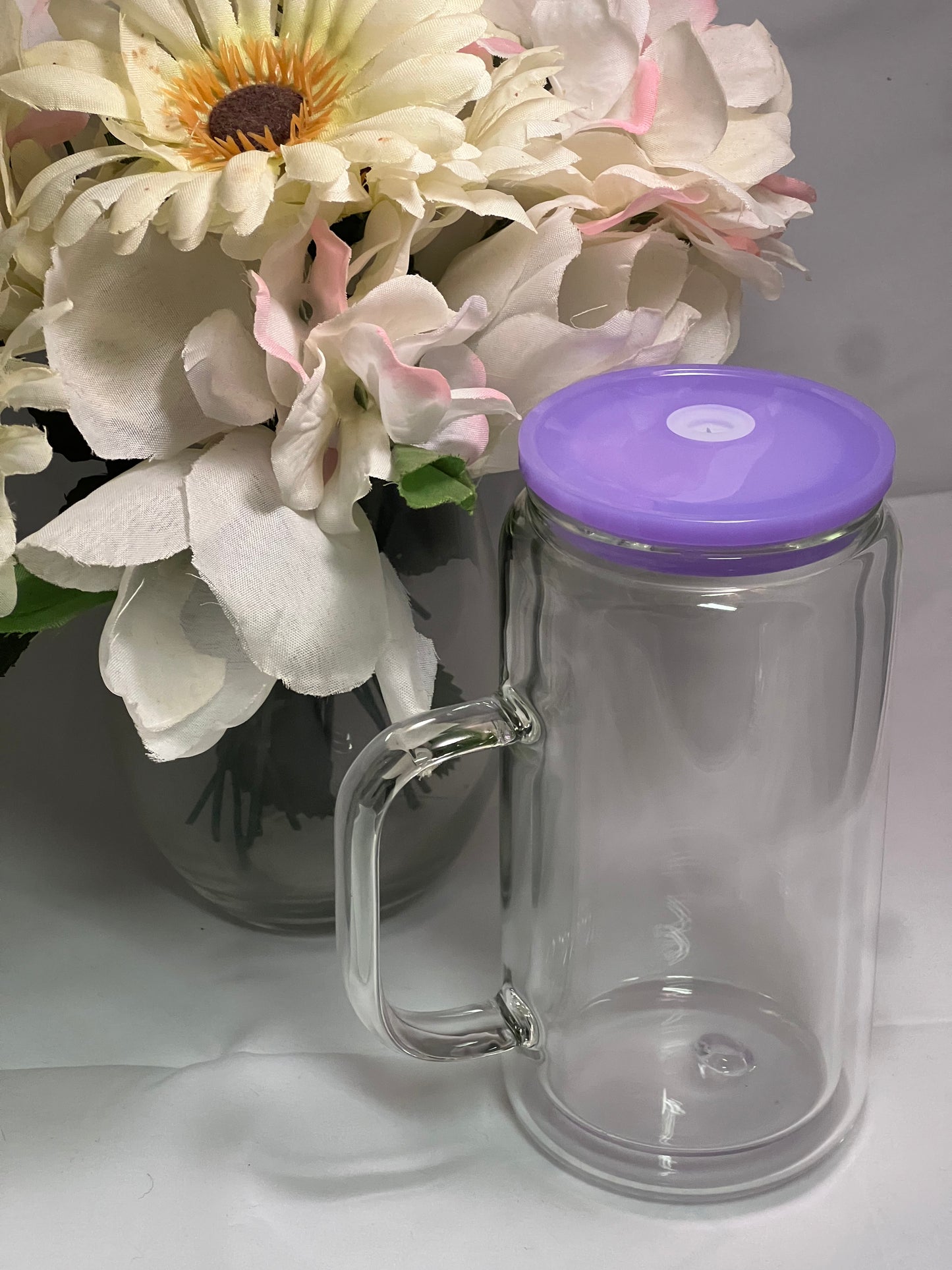 16oz glass snow globe with handle