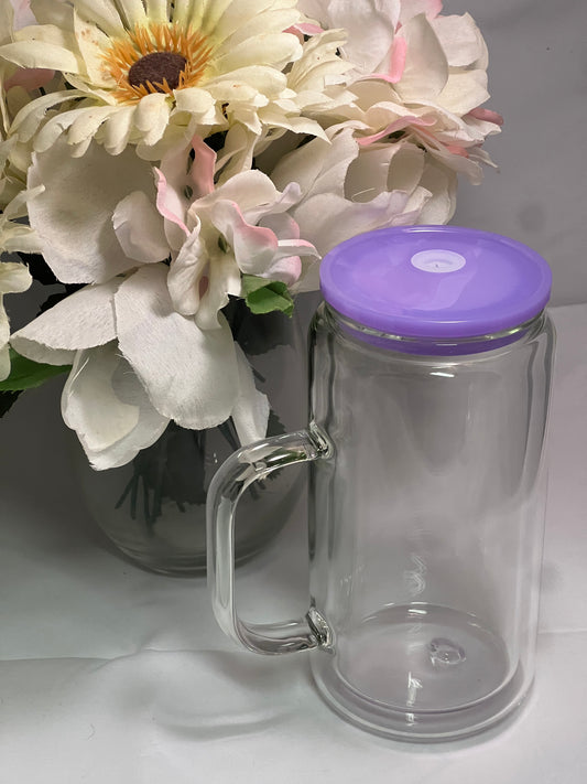 16oz glass snow globe with handle