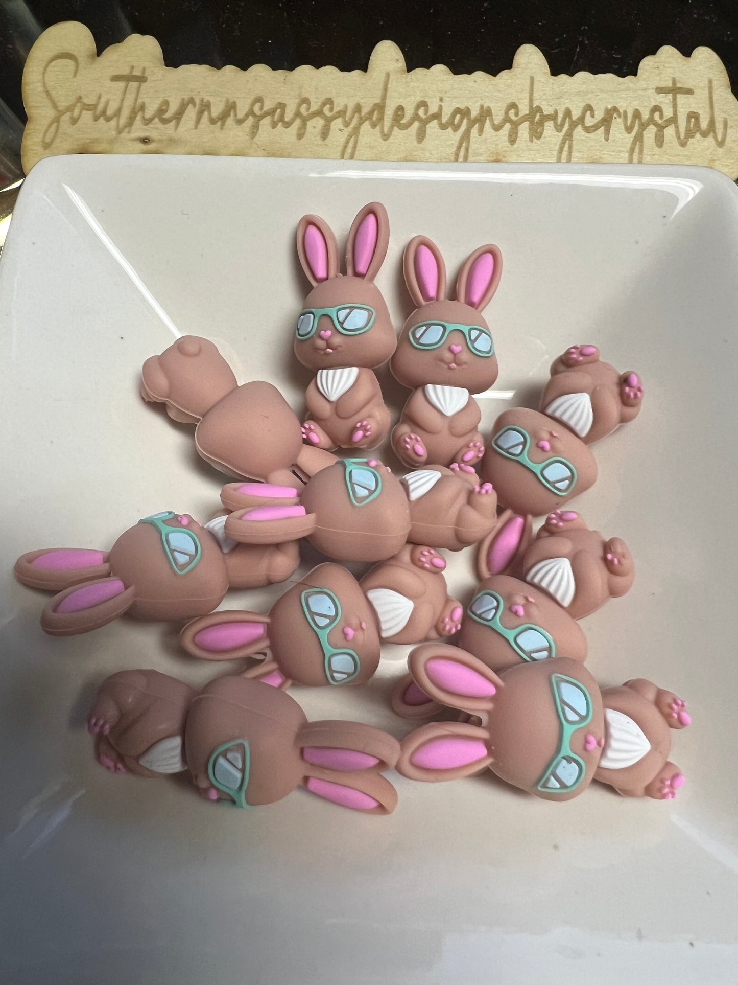3d Easter bunny with glasses #3d93