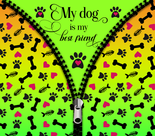 My Dog Green Zipper